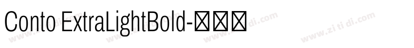 Conto ExtraLightBold字体转换